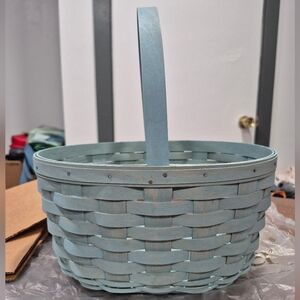 New! Longaberger Light Blue Oval Spring Basket